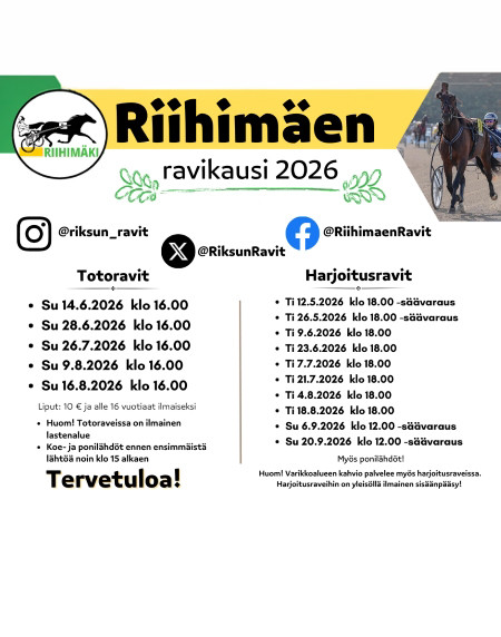 Riihimäen ravit 2026