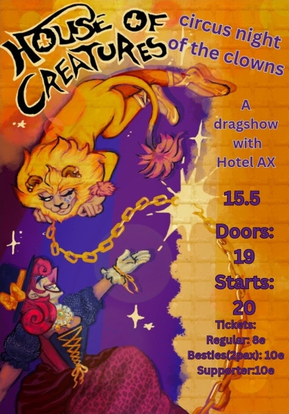 House of Creatures, Circus of the night themed show!