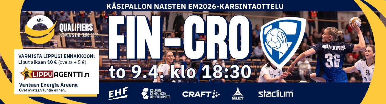 Käsipallon NAISTEN EM2026-karsintaottelu Suomi – Kroatia